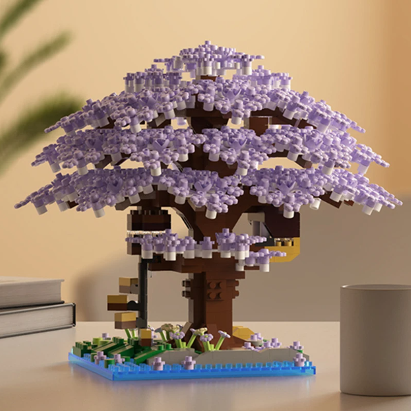 Konstruktorius - Statybinių Blokų Rinkinys - Namelis Medyje "Sakura"