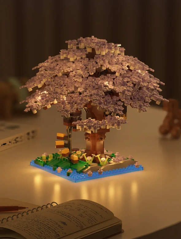 Konstruktorius - Statybinių Blokų Rinkinys - Namelis Medyje "Sakura"