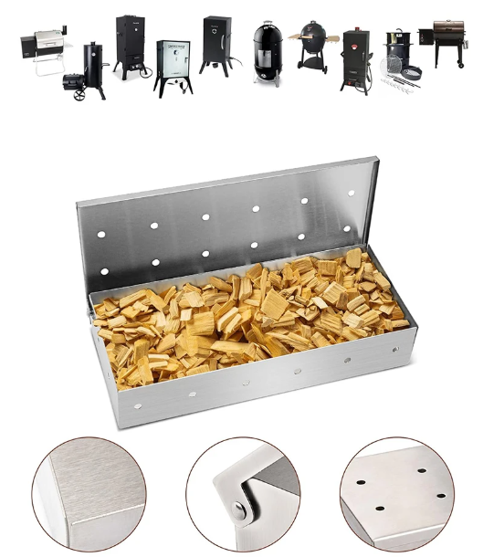 Nerūdijančio plieno rūkyklos dėžutė medžio drožlėms