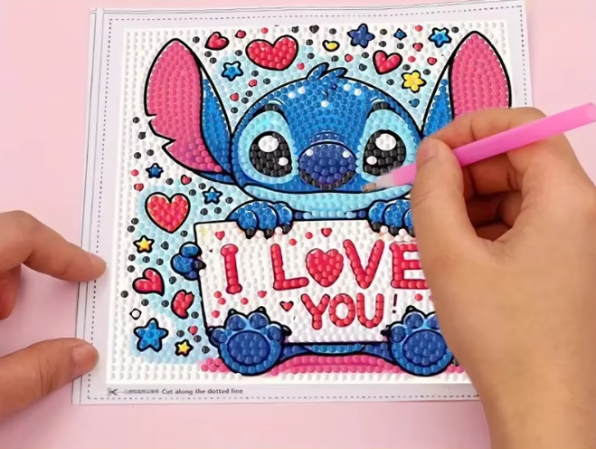 Vaikų Deimantinės Tapybos Rinkinys: Stitch