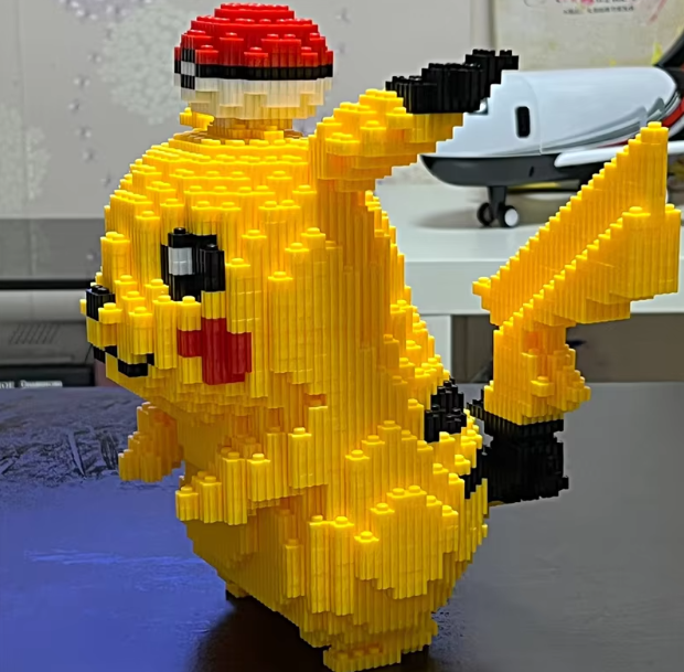 Anime Pokemon Pikachu Mikro Blokelių Figūrėlė