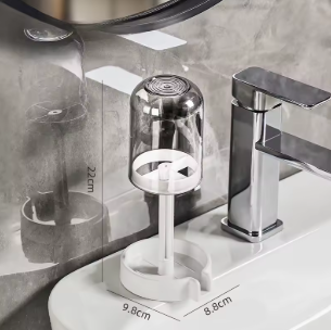 Dantų šepetėlių laikiklis su dangteliu - puodeliu