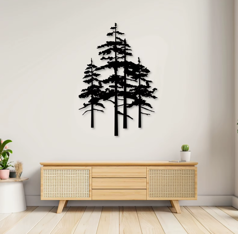 Pušies sienos lipdukas