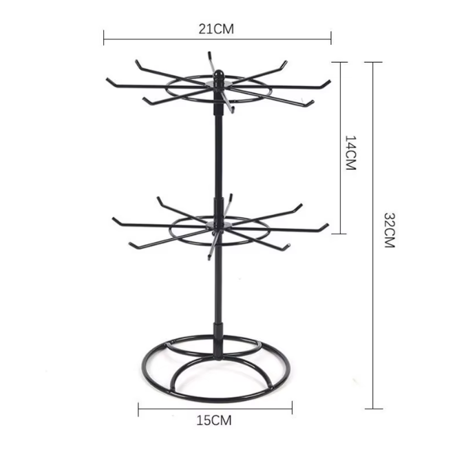 Papuošalų stovas su 2 lygiais