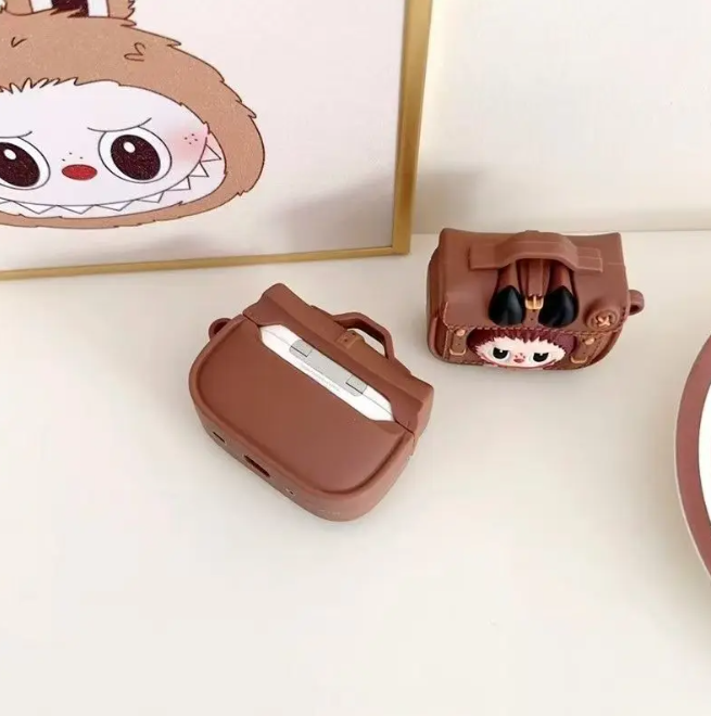 3D Labubu silikoninis ausinių dėklas