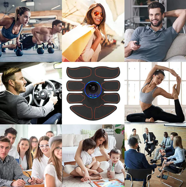USB įkraunamas pilvo preso treniruoklis „8-Pack ABS“