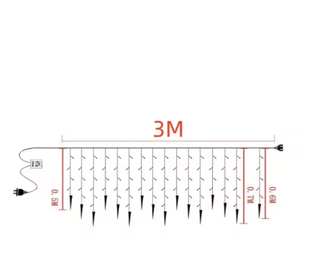 LED Kalėdinė švieselių girlianda