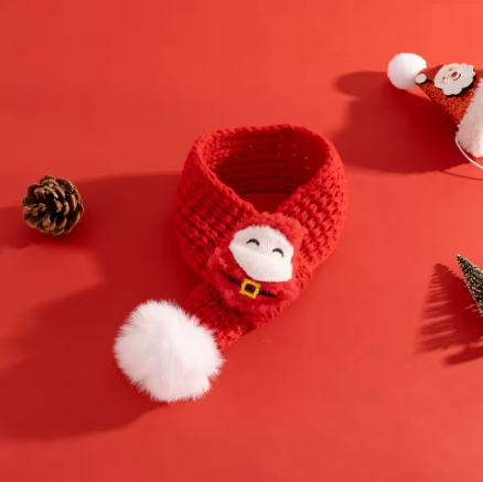 Kalėdinis megztas šalikėlis augintiniui