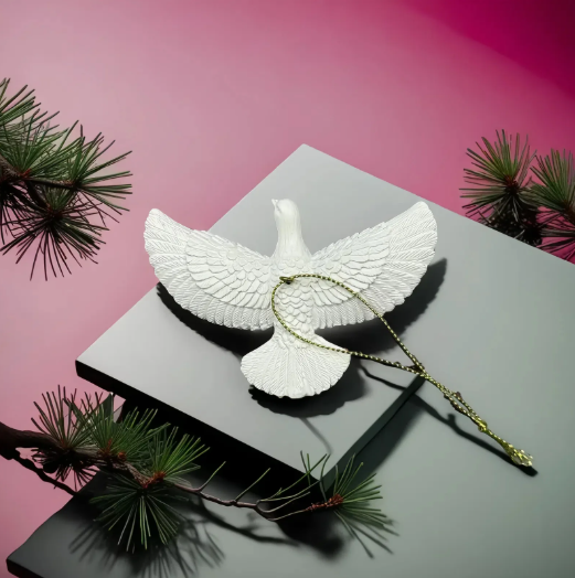 Kalėdinė dekoracija „Balandžiai“ 2 vnt.