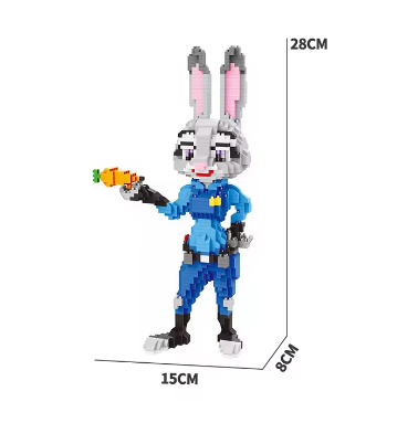 Zootropolis Statybinių Blokų konstruktorius – Judy Hopps Figūra