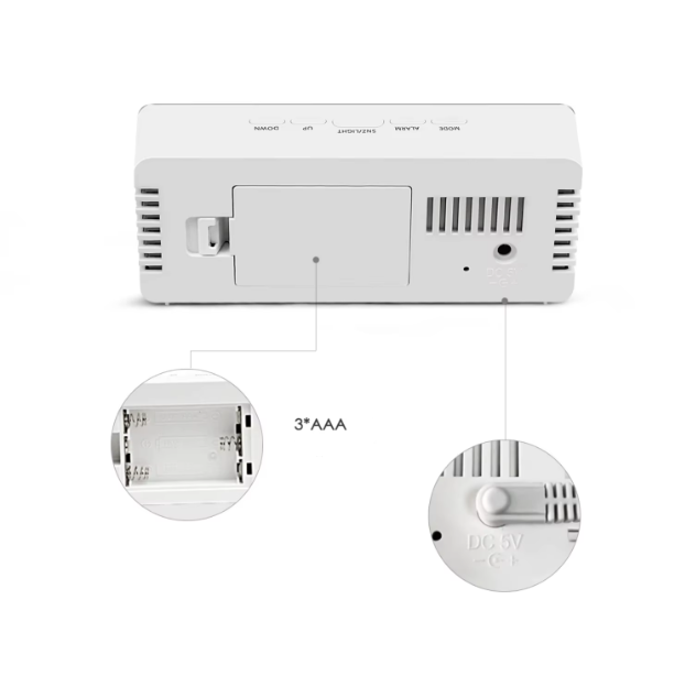 USB maitinamas skaitmeninis laikrodis