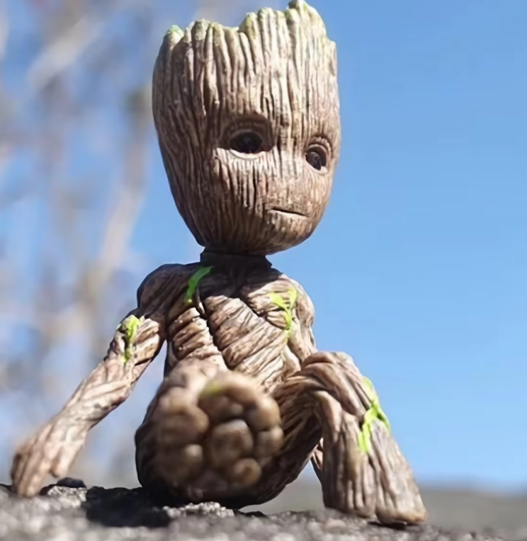 Medžio Žmogaus Groot Figūrėlė: Miniatiūrinis Disney Veiksmo Žaislas