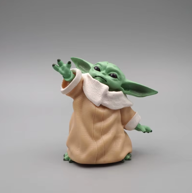 Master Baby Yoda Veiksmo Figūrėlė: Miniatiūrinis Anime Kolekcinis Modelis