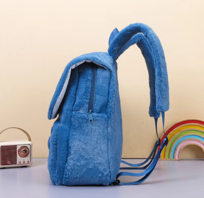 „Stitch“ Pliušinė Kuprinė: Didelės Talpos Miela Kuprinė Vaikams