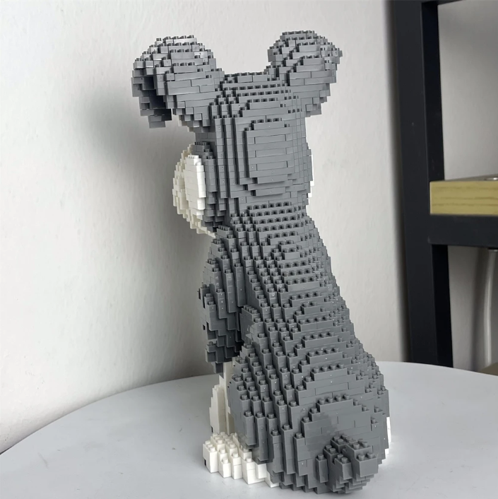 Statybinių Blokelių Rinkinys Šnaucerio Šuns Modelis