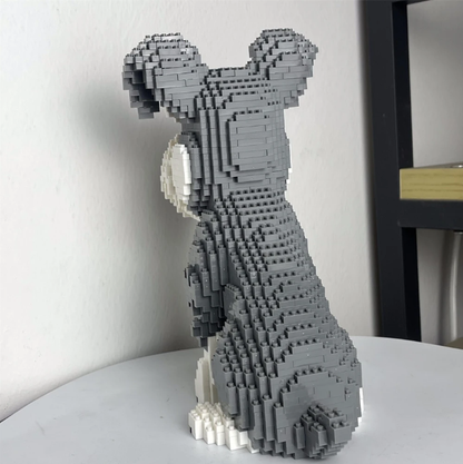 Statybinių Blokelių Rinkinys Šnaucerio Šuns Modelis