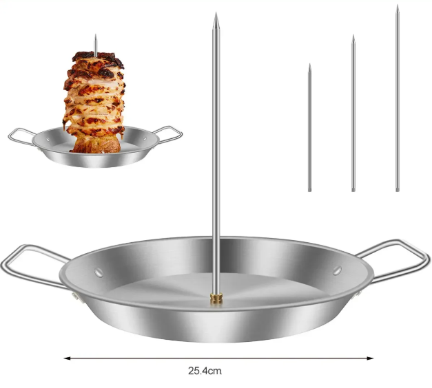 Vertikalus BBQ iešmas su grotelių padėklu