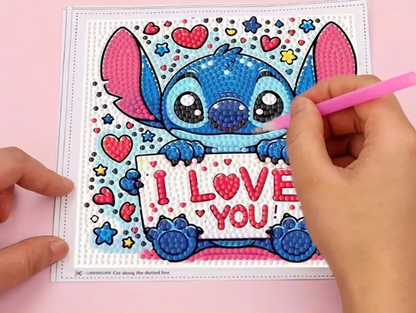 Vaikų Deimantinės Tapybos Rinkinys: Stitch