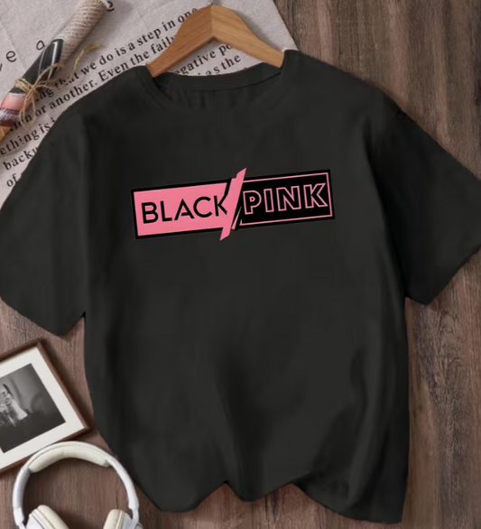Mergaitiški marškinėliai „BLACKPINK“