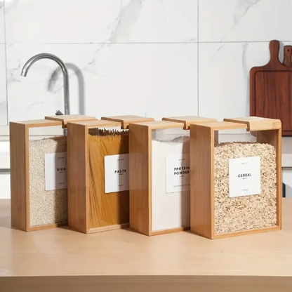 Premium natūralaus medžio sandėliavimo dėžutė su dangteliu