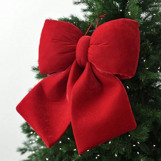 Aksominis Kalėdinis Raudonas Kaspinas