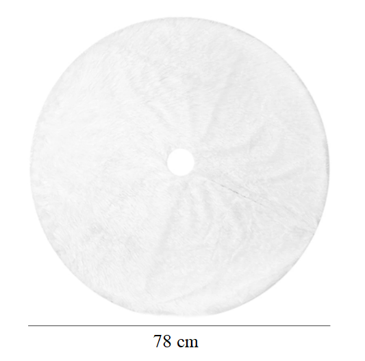 Baltas Kalėdinės eglutės sijonas