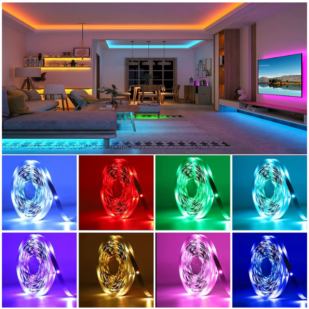 RGB LED švieselių juosta 15 m
