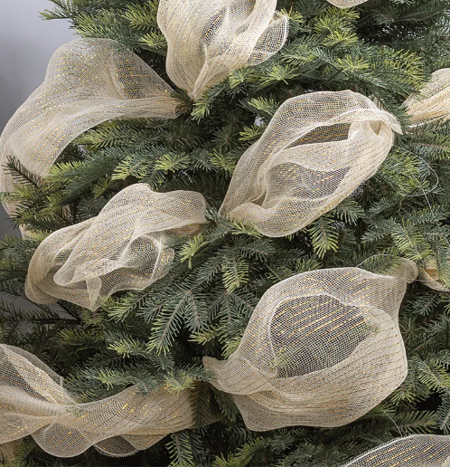 Kalėdinė dekoratyvinė tinklinė juosta