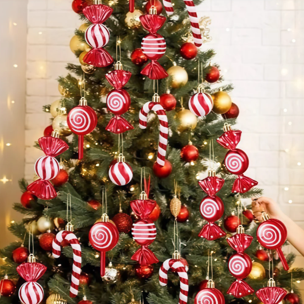 Kalėdiniai žaisliukai (6–10 cm) 30 vnt.