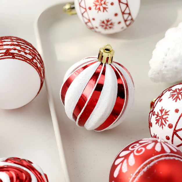 Kalėdinių eglutės burbulų rinkinys 16 vnt.