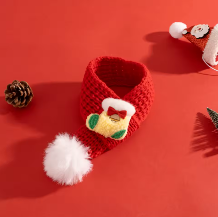 Kalėdinis megztas šalikėlis augintiniui