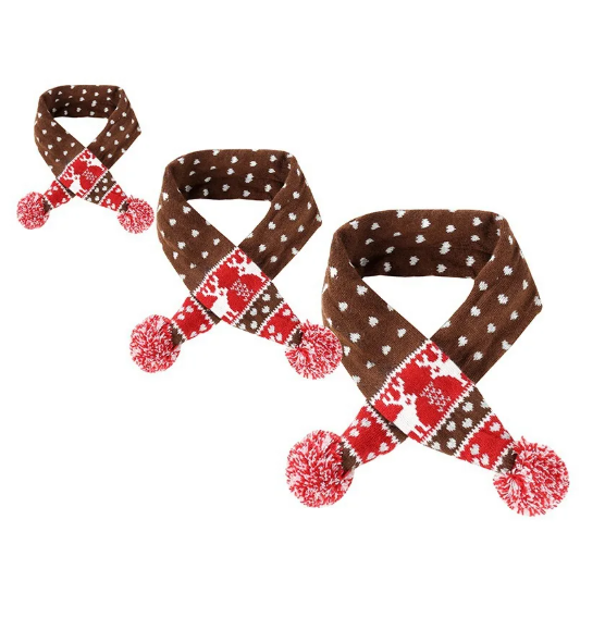 Kalėdinis megztas šalikėlis augintiniui