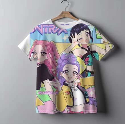 KPop Demon Hunters medvilniniai marškinėliai vaikams