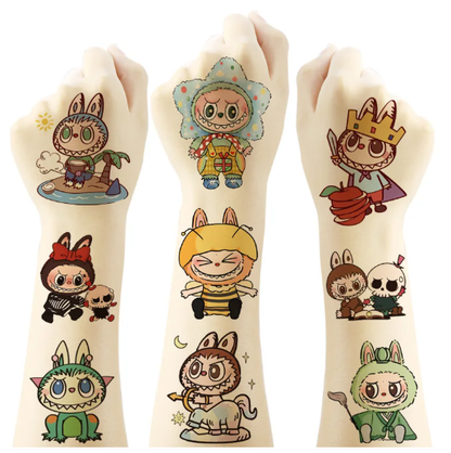 20 vnt. laikinių tatuiruočių rinkinys „Labubu“