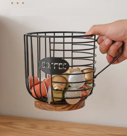 Kavos kapsulių laikymo krepšelis