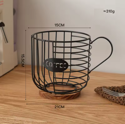 Kavos kapsulių laikymo krepšelis