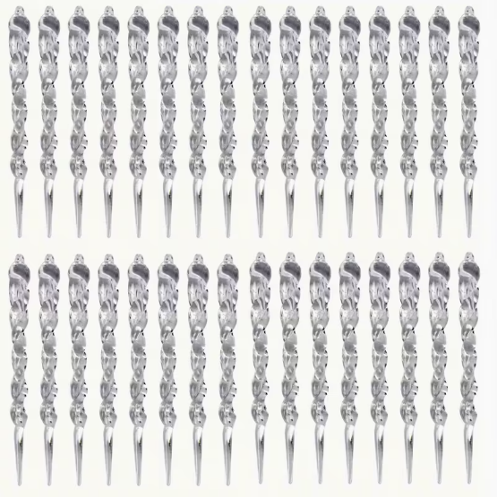 24 vnt. 13 cm Kalėdiniai Dirbtiniai Ledo Varvekliai