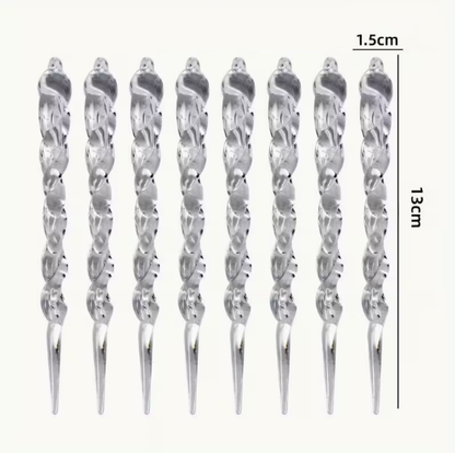 24 vnt. 13 cm Kalėdiniai Dirbtiniai Ledo Varvekliai
