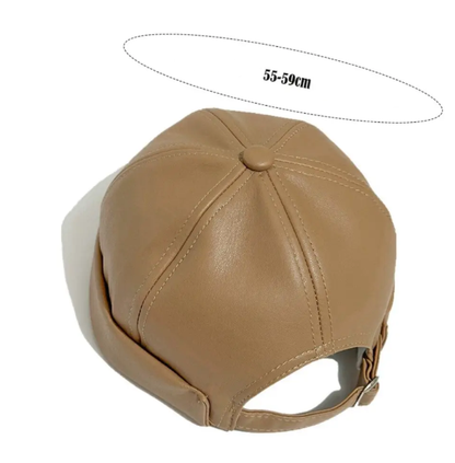 Kepurė be snapelio iš PU odos