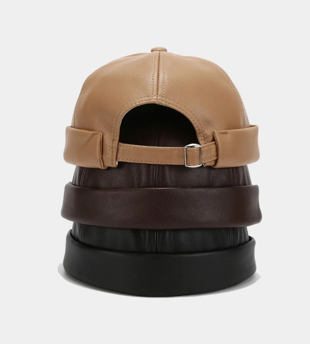 Kepurė be snapelio iš PU odos