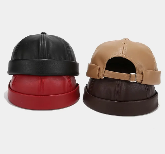 Kepurė be snapelio iš PU odos