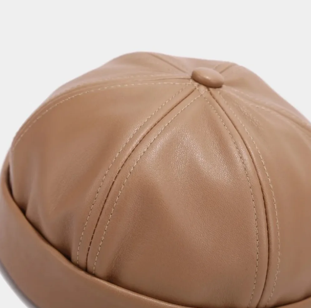 Kepurė be snapelio iš PU odos