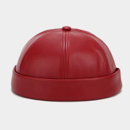 Kepurė be snapelio iš PU odos
