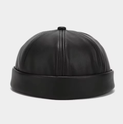 Kepurė be snapelio iš PU odos