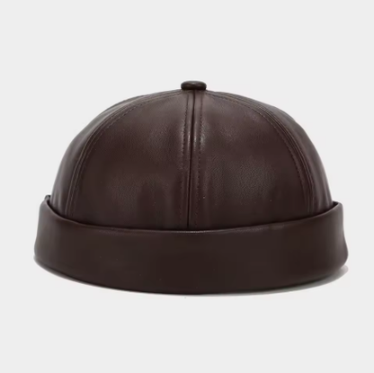 Kepurė be snapelio iš PU odos