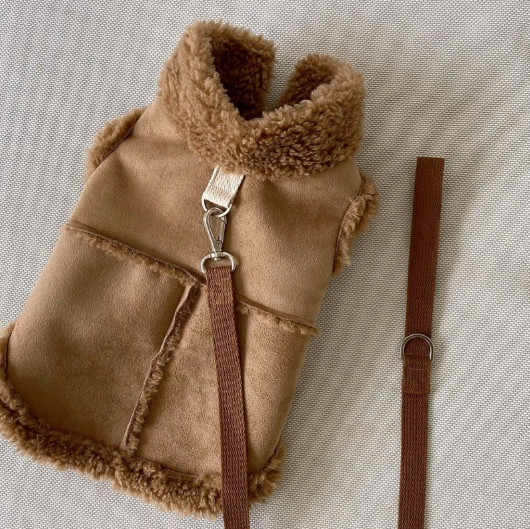 Šiltas šunų liemenės tipo paltukas