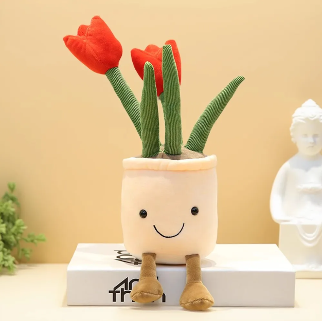 Tulpių pliušinė dekoracija