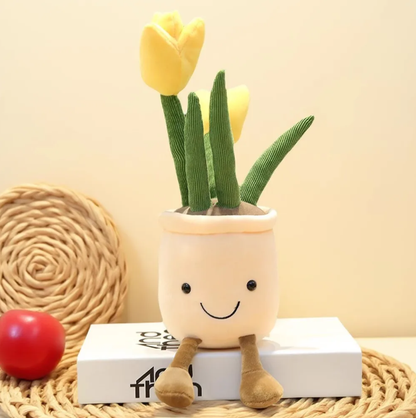 Tulpių pliušinė dekoracija