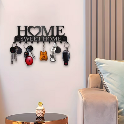 Metalinis raktų laikiklis „Sweet Home“