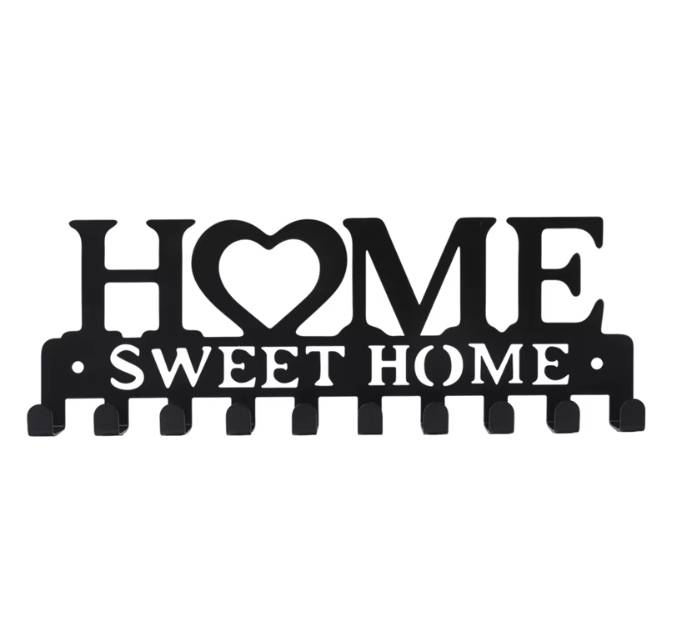 Metalinis raktų laikiklis „Sweet Home“
